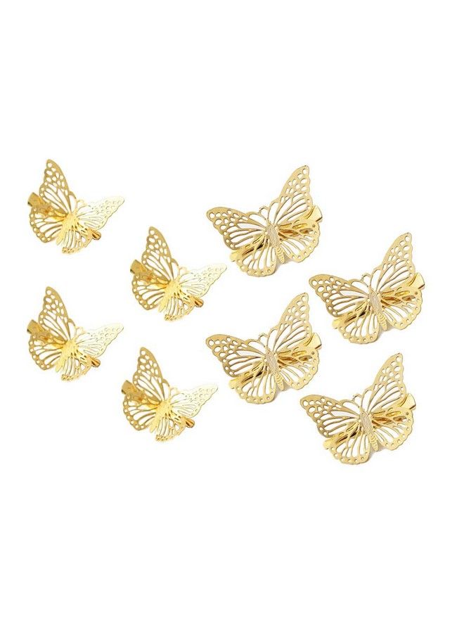 OBTANIM Butterfly Hair Clips 12 Pcs Cute Metal Butterfly Hair Claw Pins Barrettes Accessories For Girls And Women (Gold) - Image 4