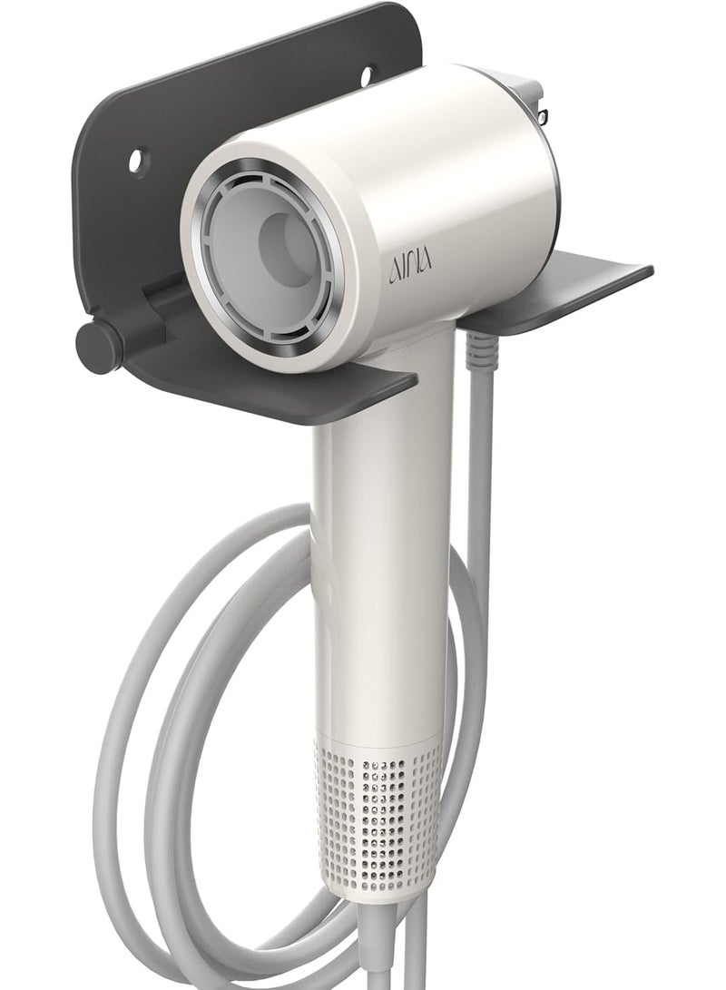 Aina Hair Dryer Holder Wall Mount, Foldable Wall Hair Tool Organizer for Bedroom & Bathroom, Multi-Functional Hair Dryer Rack - Image 5