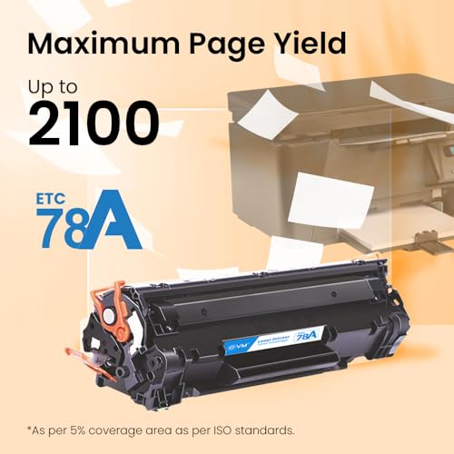 EVM Compatible HP 78A Toner Cartridge – for LaserJet | P1560/P1566/P1600/P1606dn/M1536dnf MFP – 2100 Pages| High Density Black |1 Year Warranty (EVM-ETC-78A) - Image 2