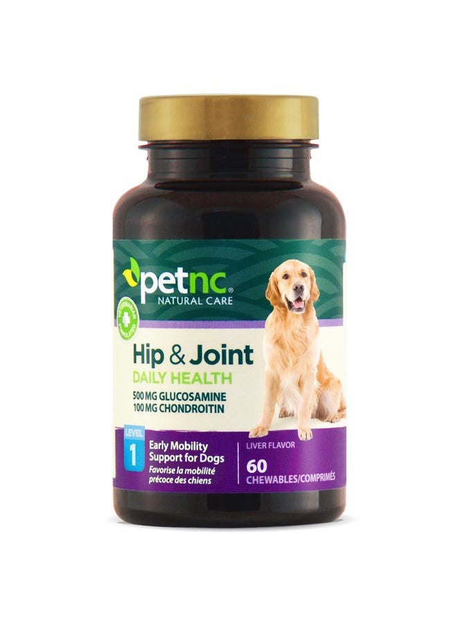petnc NATURAL CARE Petnc Natural Care Hip and Joint Health Early Mobility Chewables for Dogs, 60 Count (27478)  - Image 1