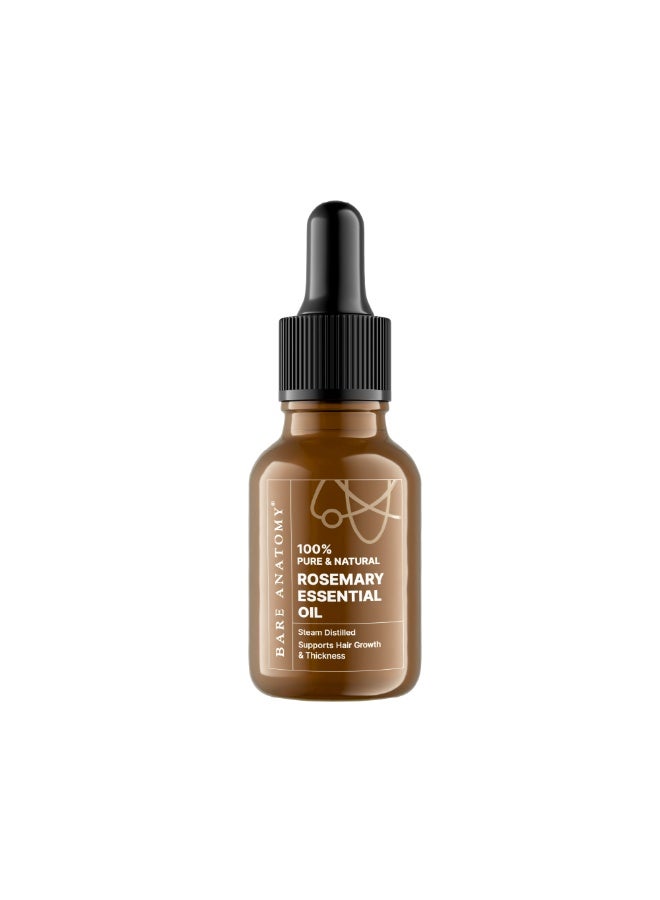 BARE ANATOMY 100% Pure & Natural Rosemary Essential Oil for Hair Growth & Thickness | Helps with Dandruff, Hair fall, Dry & Dull Skin | AYUSH Certified | Suitable for Men & Women | 15ml - Image 1
