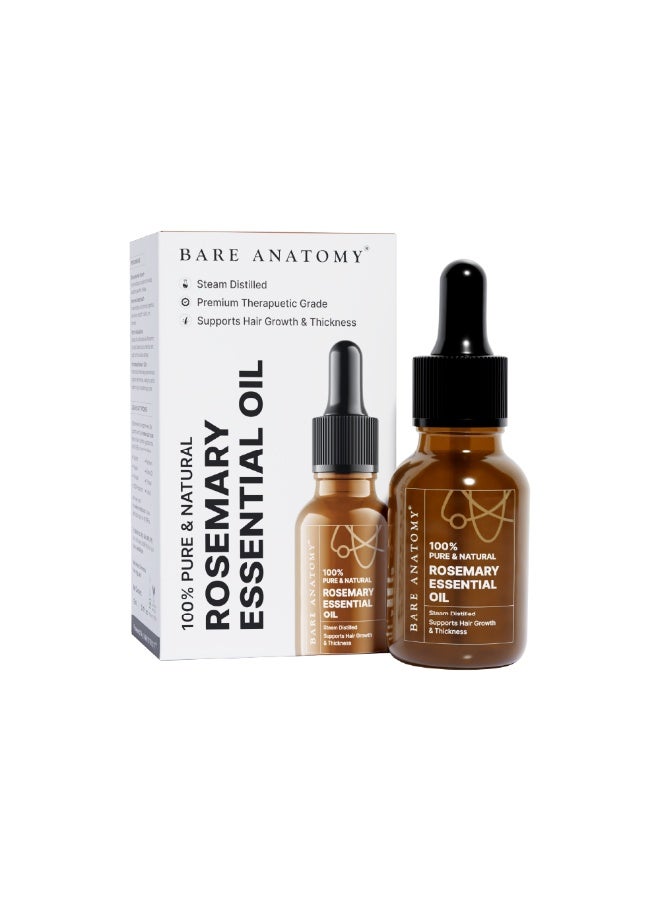BARE ANATOMY 100% Pure & Natural Rosemary Essential Oil for Hair Growth & Thickness | Helps with Dandruff, Hair fall, Dry & Dull Skin | AYUSH Certified | Suitable for Men & Women | 15ml - Image 2