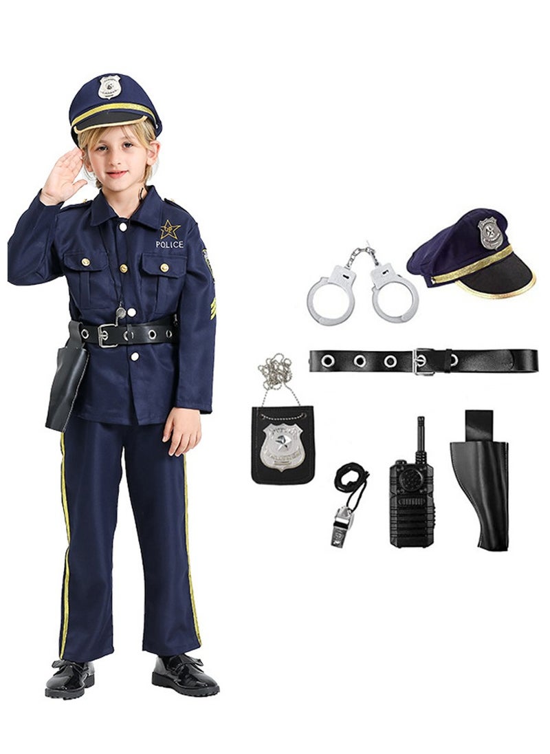 Al Aoyama - Boys police uniform costume makeup party performance costume suit - Image 1