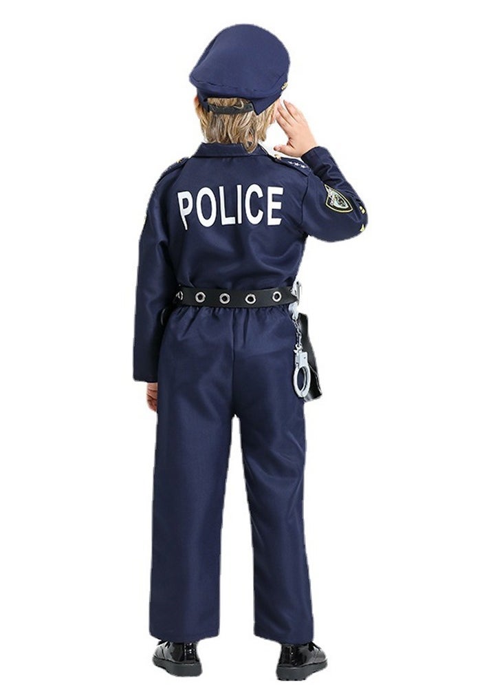 Al Aoyama - Boys police uniform costume makeup party performance costume suit - Image 1