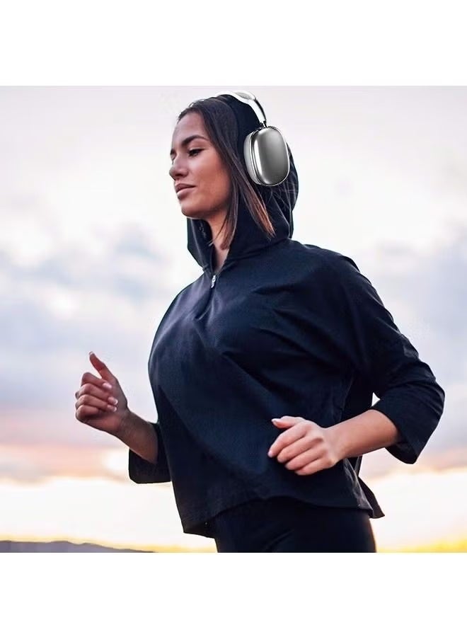 غلاف حماية سيليكوني كامل التغطية لـ Apple AirPods Max، مضاد للخدوش - شفاف - Image 5