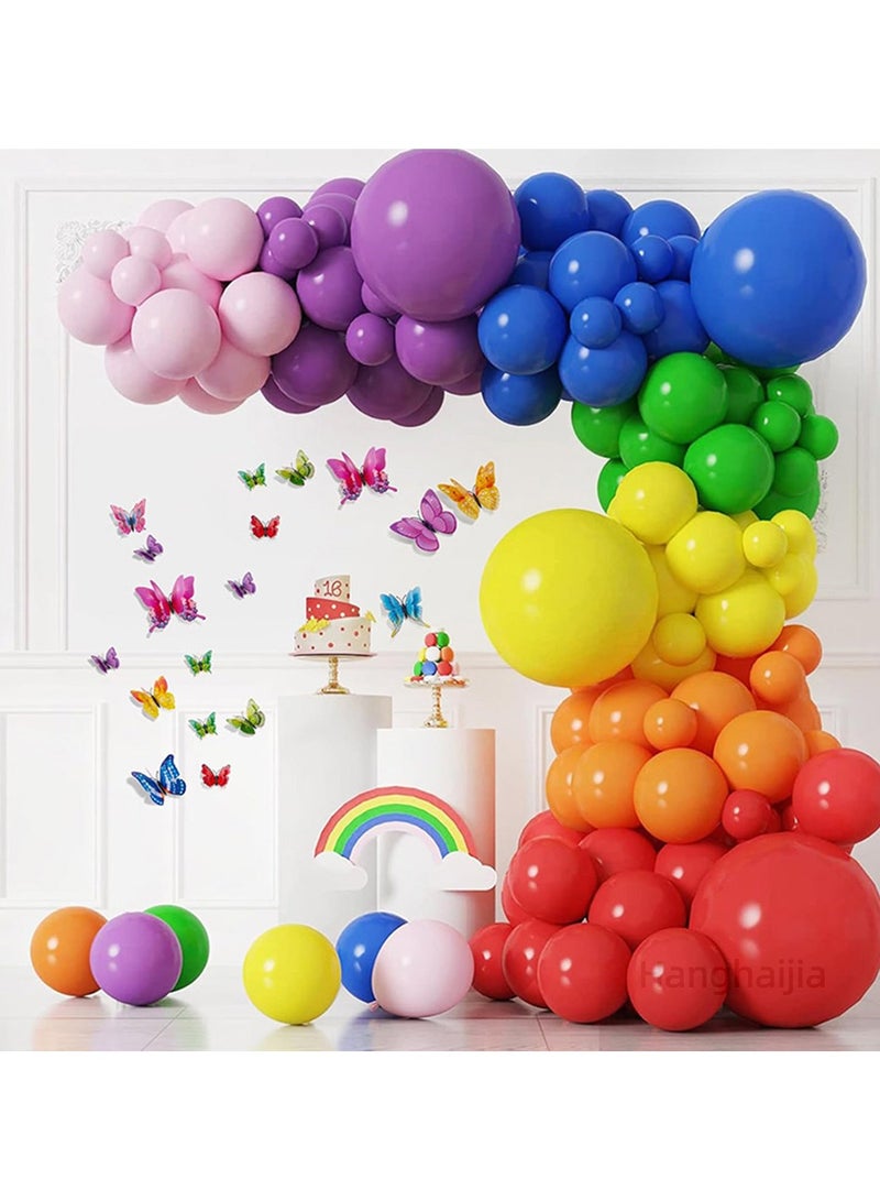 Hanghaijia 12 PCS 3D stereo simulation double layer butterfly wall stickers refrigerator stickers home decoration supplies kindergarten dress up photography props - Image 4