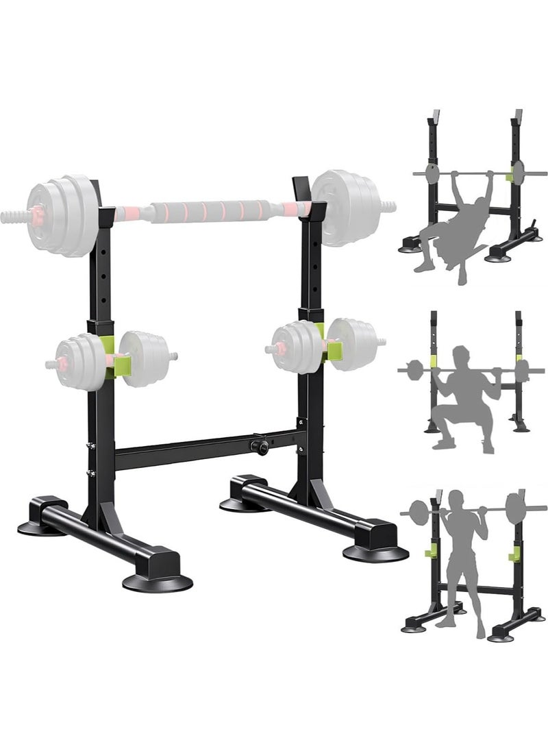 founder Squat Rack Stand Fitness Barbell Stand Pull Up Bar, Strength Training Bench Press Rack Adjustable Power Barbell Rack Dip Stand Multifunctional Dumbbell Rack Weight Lifting Home Indoor Gym, Load 300kg  - Image 1