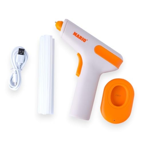 Mario Cordless Rechargeable Glue Gun 20W – Type-C Fast Charging, Motor-Driven Precision, Quick Heating, with 5 Glue Sticks – Portable for DIY Crafts, Repairs & Multi-Material Bonding (White) - MI515 - Image 1