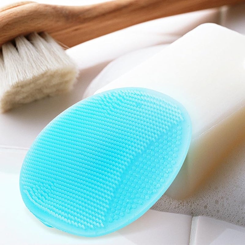 Innerneed Super Soft Silicone Face Cleanser and Massager Brush Manual Facial Cleansing Brush Handheld Mat Scrubber for Sensitive, Delicate, Dry Skin (4pcs Set) - Image 3