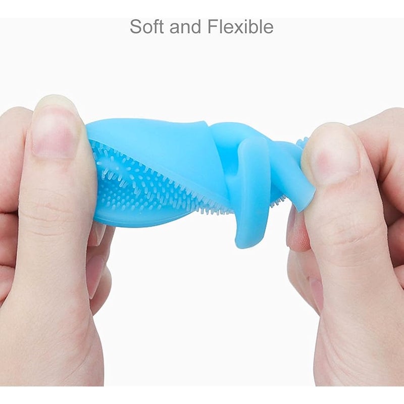 Innerneed Super Soft Silicone Face Cleanser and Massager Brush Manual Facial Cleansing Brush Handheld Mat Scrubber for Sensitive, Delicate, Dry Skin (4pcs Set) - Image 4