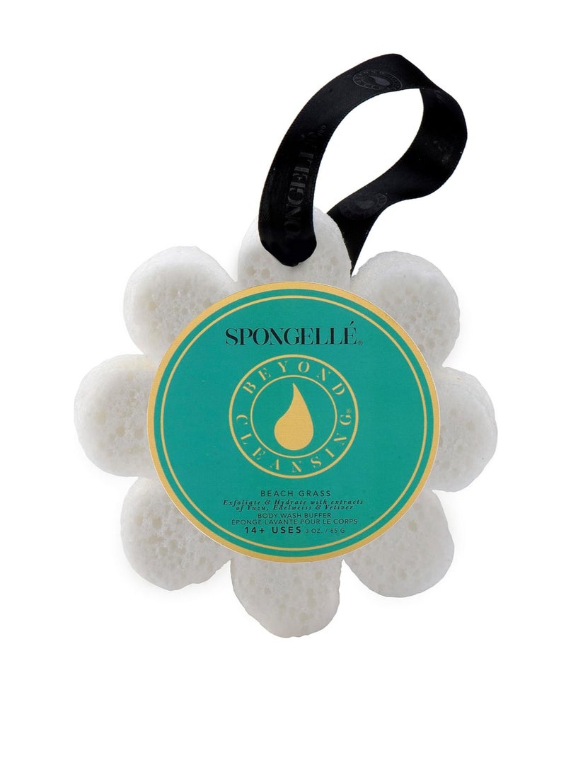 spongelle Spongelle Beach Grass Wild Flower Buffer Body Scrubber | Bath & Shower Loofah for Women | Exfoliator with Body Wash Infused Sponge | 14+ uses - Image 1
