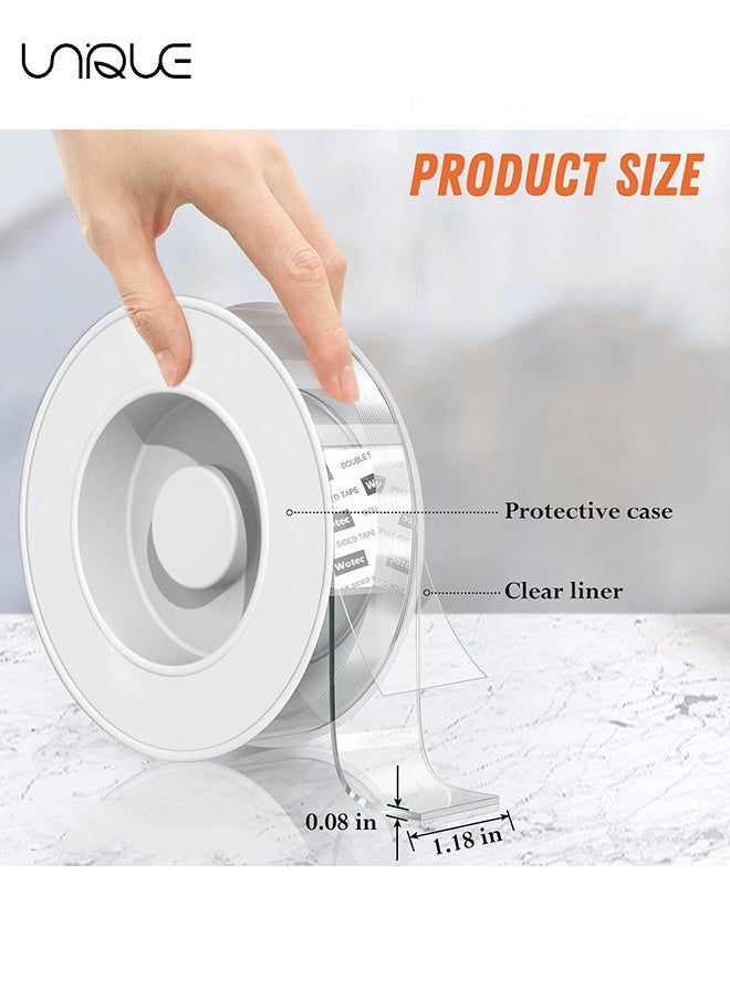 Unique Double Sided Tape Heavy Duty Nano Tape, Strong Mounting Tape Adhesive Tape, Extra Large Clear Two Sided Sticky Poster Wall Tape, Multipurpose Removable Wall Tape Sticky Poster Tape (3M)  - Image 2