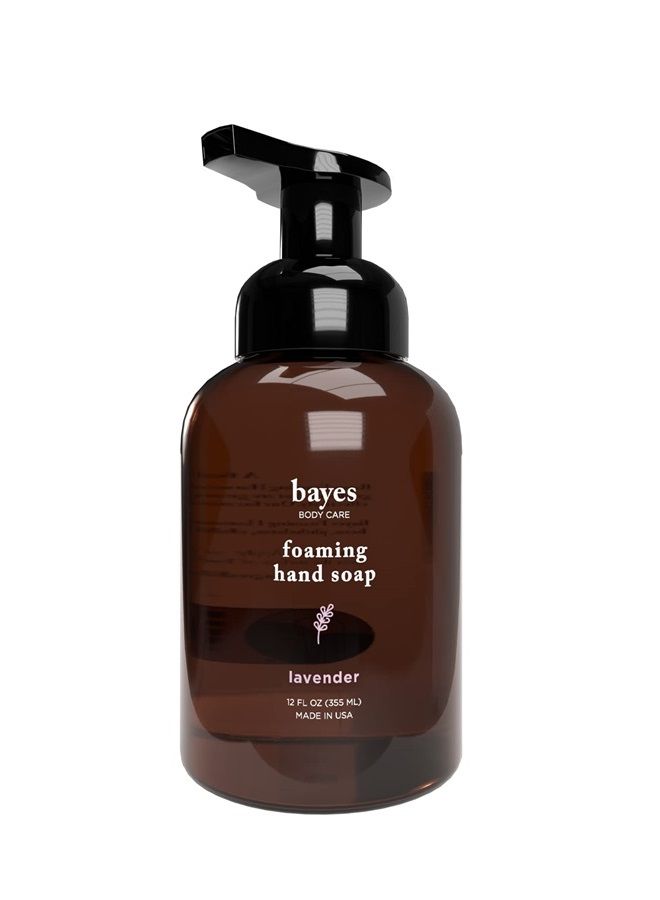 Foaming Hand Soap, Plant-Derived - Aromatic and Nourishing Hand Wash, Infused with Natural Essential Oils - USDA Certified Biobased - 12 Ounce, Lavender