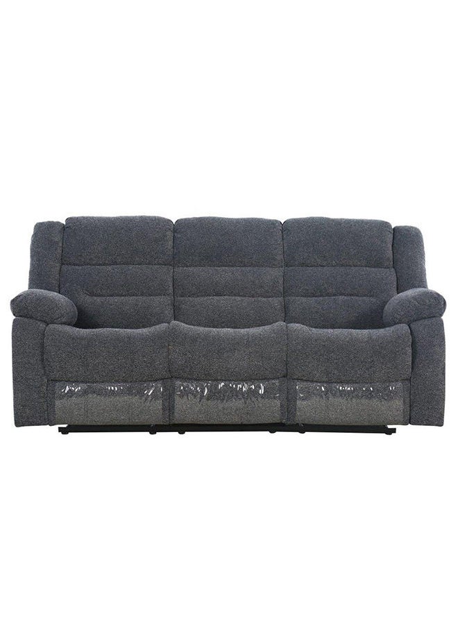 DANUBE HOME Allende 3 Seater Fabric Motion Recliner Modern Design Three Seat Relaxing Chair Living Room Furniture 207x90x101cm Grey  - Image 5