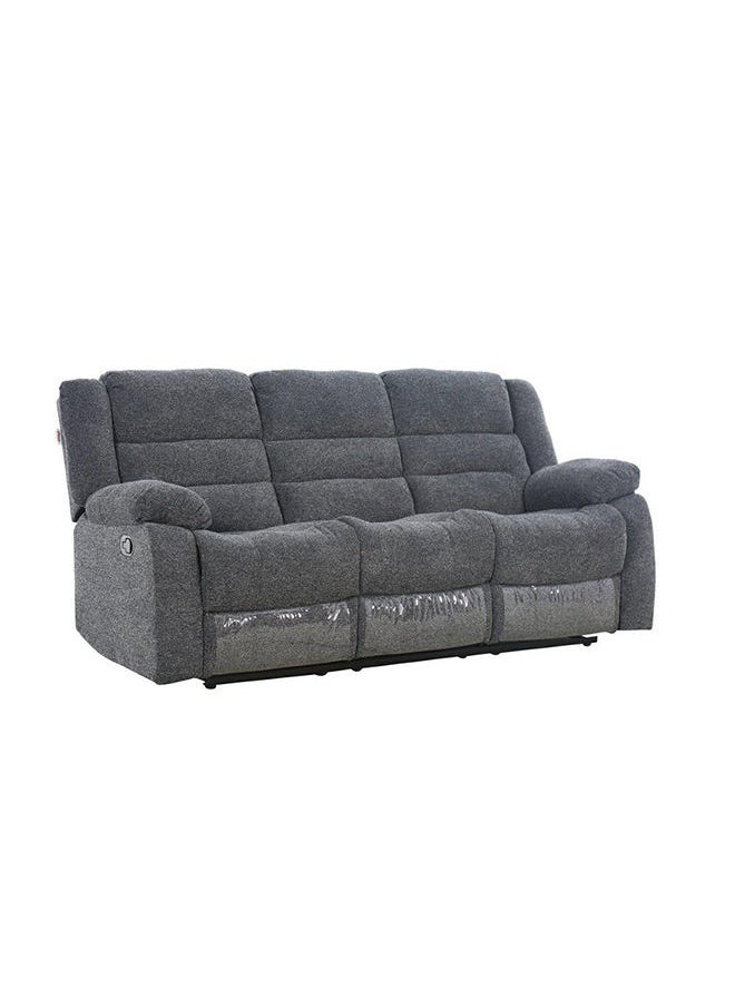 DANUBE HOME Allende 3 Seater Fabric Motion Recliner Modern Design Three Seat Relaxing Chair Living Room Furniture 207x90x101cm Grey  - Image 2
