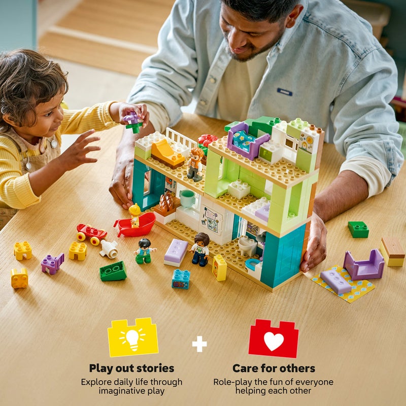 LEGO DUPLO 3 in 1 Modern Family House with Figures Toy 10470 (Age 2+, 166 Pieces) - Image 4
