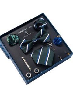 8pcs tie set bow tie men's accessories brooch brooch cufflinks formal suit accessories set