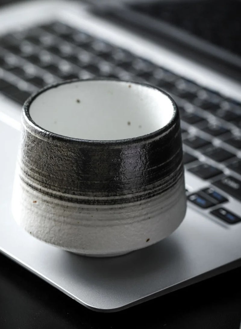 Home zone 2-Piece Ceramic Tea Cup Tea Set Made of Pure Handmade Ceramics Multicolour - Image 4