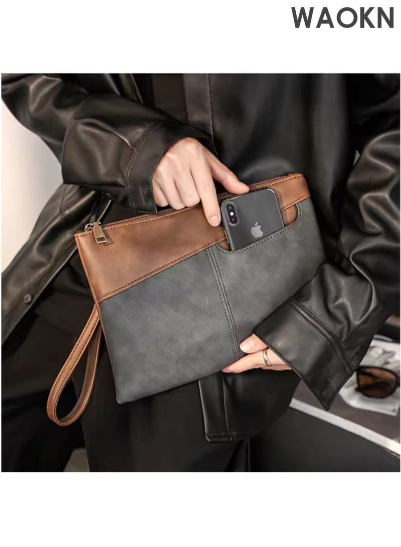 دبليو أيه أو كي أن حقيبة يد جلدية كبيرة السعة مع تصميم أنيق وبسيط وعادي وأنيق متين ومتعدد الوظائف. انها مناسبة جدا للأعمال والسفر والسفر اليومي ، وهي حقيبة يد أحادية الجنس. - Image 4