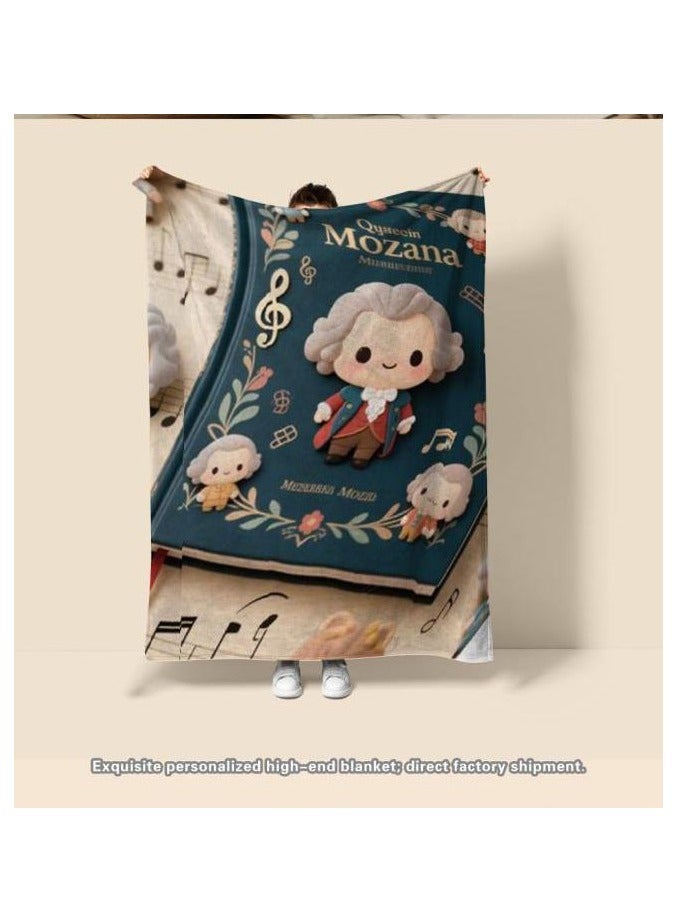 عام بطانية رقيقة من الفانيلا (دافئة ومريحة، ومناسبة للنوم واستخدام الألعاب وإزالة الغبار ومقاومة للرمل) 150 سم * 200 سم - 447 - Image 3