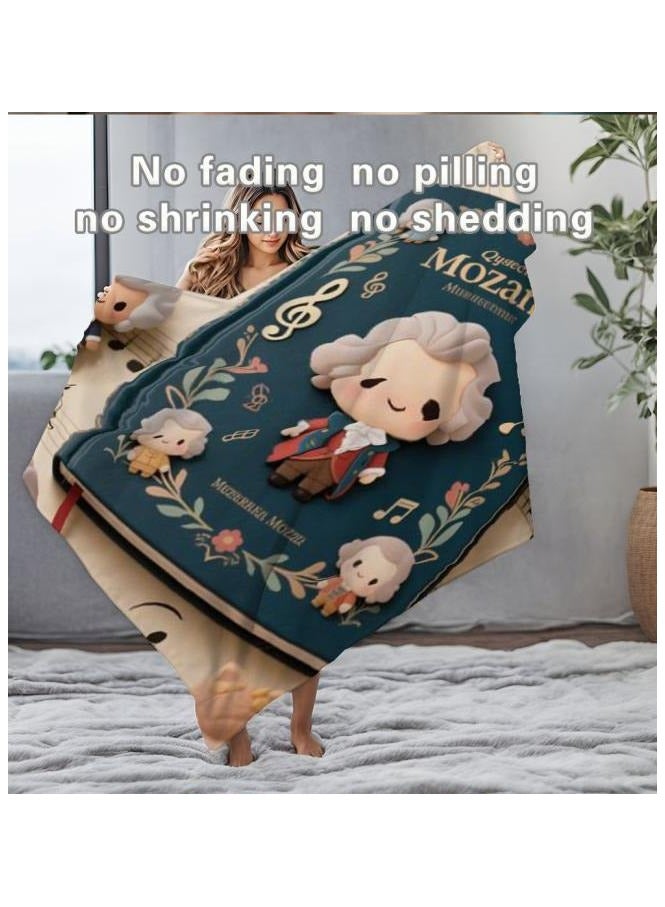 عام بطانية رقيقة من الفانيلا (دافئة ومريحة، ومناسبة للنوم واستخدام الألعاب وإزالة الغبار ومقاومة للرمل) 150 سم * 200 سم - 447 - Image 5