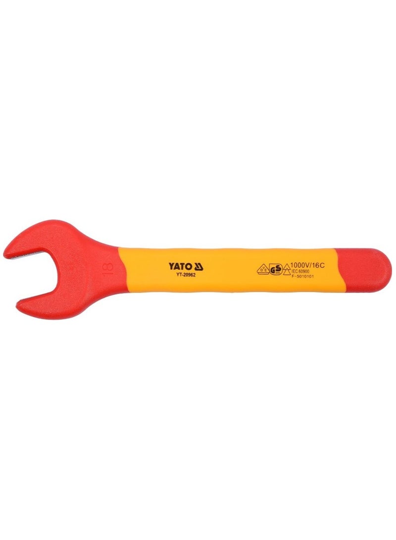 Yato YATO Insulated Open End Wrench 18mm