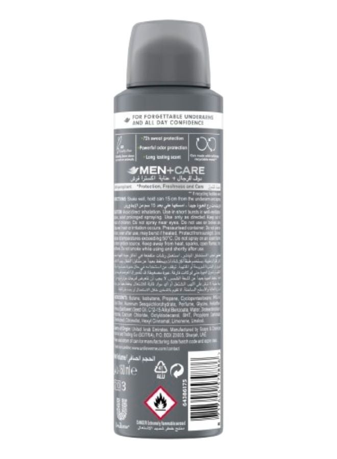 DOVE MEN Antiperspirant Deodorant Body Spray Extra Fresh Citrus Scent 150ml - Image 2