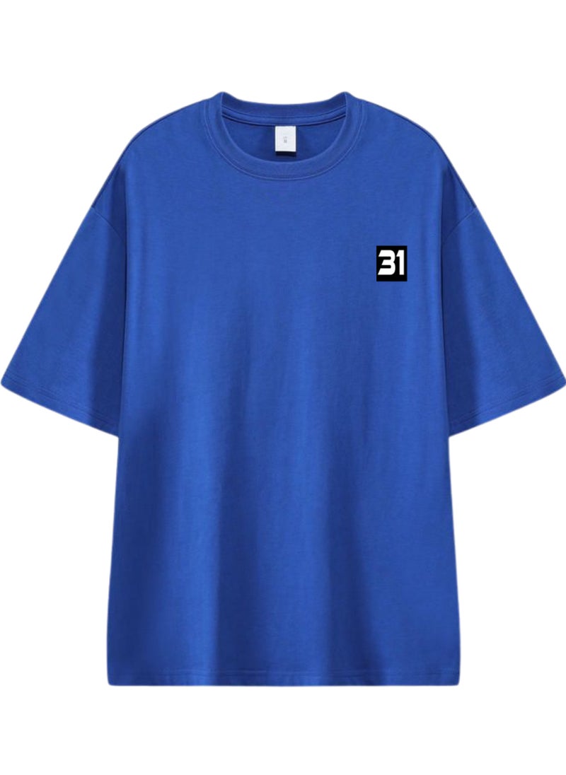 Thirty-One Unisex Simple Blue oversized T-shirt with 31 Logo  - Image 1