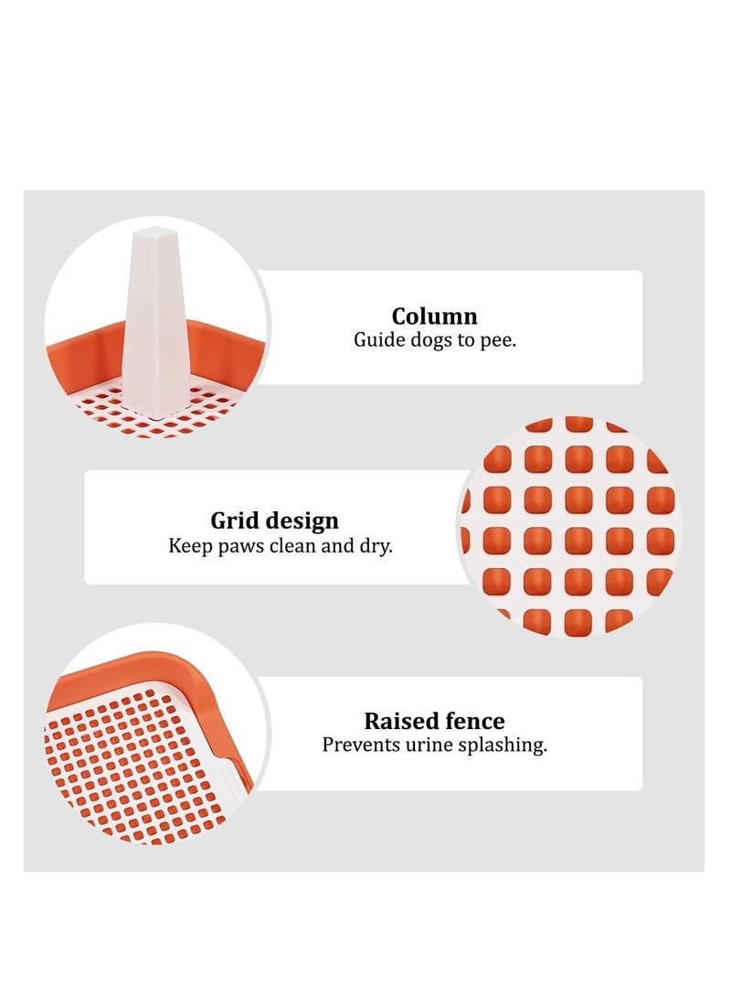 أن ان سي بيتس صينية بول للكلاب مصنوعة من البلاستيك المتين، خفيفة الوزن وقوية، صينية تدريب على استخدام المرحاض بطول 45 سم مع شبكة قابلة للفصل، مضادة للانزلاق، خالية من الكتلة، مثالية للكلاب الصغيرة والمتوسطة، (برتقالي) - Image 4
