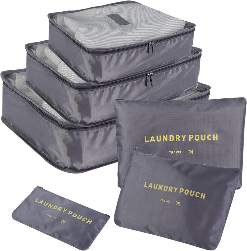 Travel Organizer Bags Set – 6-Piece Packing Cubes for Luggage, Clothes & Accessories Storage, Lightweight Zippered Pouch for Suitcase, Ideal for Travel, Vacation & Home Use - Image 1