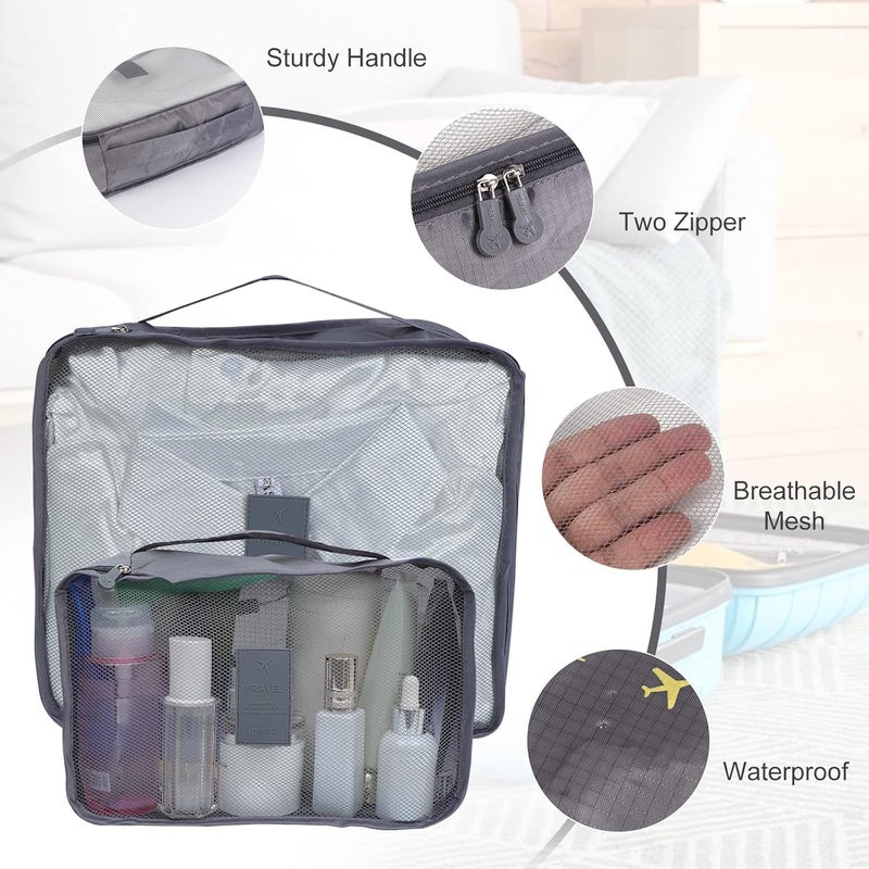 Travel Organizer Bags Set – 6-Piece Packing Cubes for Luggage, Clothes & Accessories Storage, Lightweight Zippered Pouch for Suitcase, Ideal for Travel, Vacation & Home Use - Image 2