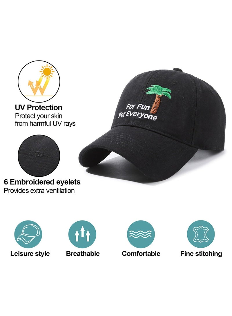 Excefore Baseball Cap, Embroidery Hat, Unisex Casual Snapback Cotton Cap, Trucker Cap Adjustable Breathable Baseball Hats, Summer Sun Hat Outdoor Sports Cap, for Outdoor Men - Image 2
