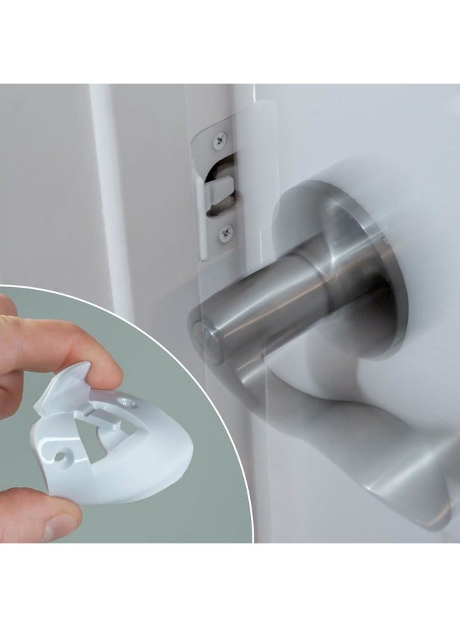 BrainExploder Enhanced Door Silencer Strike Plate with Adhesive Bump Stops - Flexible, Noise Eliminating Solution for Loud Doors No Modifications Install, Stops Slamming Noises (1, White) - Image 1