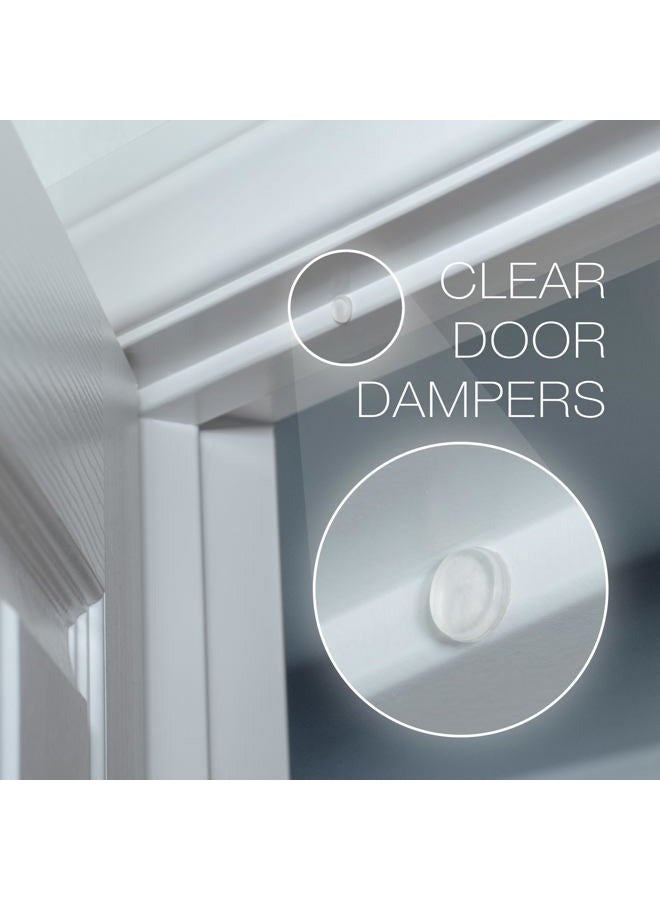 BrainExploder Enhanced Door Silencer Strike Plate with Adhesive Bump Stops - Flexible, Noise Eliminating Solution for Loud Doors No Modifications Install, Stops Slamming Noises (1, White) - Image 4