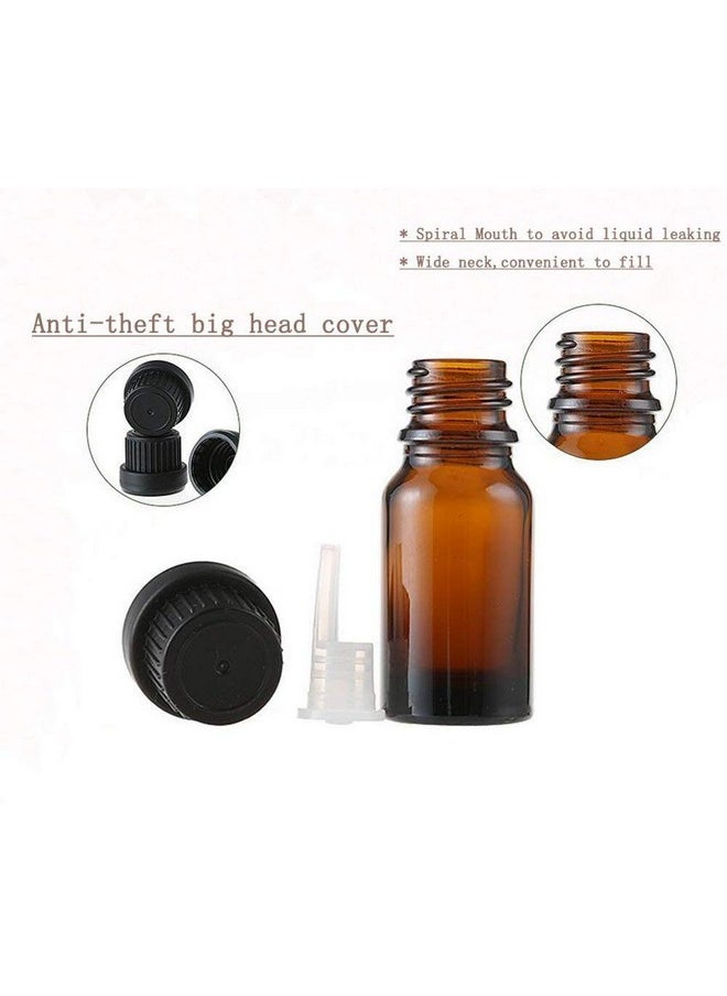 Happyupcity 3Pcs Empty Amber Glass Essential Oil Bottles With Orifice Reducer And Black Cap Chemistry Lab Chemicals Cosmetic Colognes Perfume Aromatherapy Jars Sample Trial Packing Mini Travel Set(50Ml 1.7Oz)  - Image 5