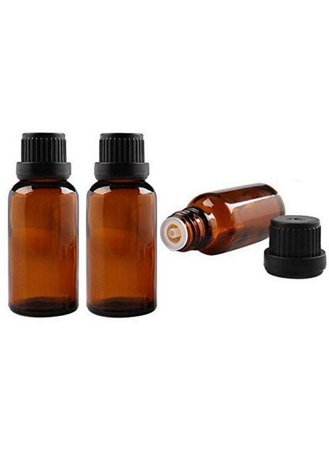 Happyupcity 3Pcs Empty Amber Glass Essential Oil Bottles With Orifice Reducer And Black Cap Chemistry Lab Chemicals Cosmetic Colognes Perfume Aromatherapy Jars Sample Trial Packing Mini Travel Set(50Ml 1.7Oz)  - Image 1