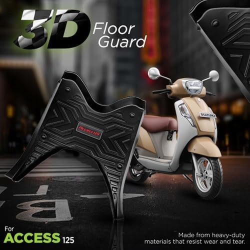 Ramanta Access 125 Foot Mat Removeable & Washable Floor Board HeavyDuty 7D Mat Compatible with for Access 125 (BS4 & BS6 - Model Till 2024) 7D Floor Board Premium Comfort and Durability (1 PC; Black) - Image 5