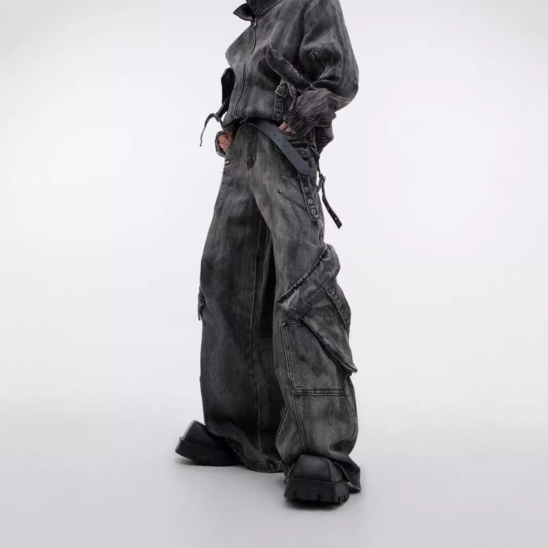 Unisex Classic Denim Jeans Loose Fit Daily Outdoor Wear - Image 2