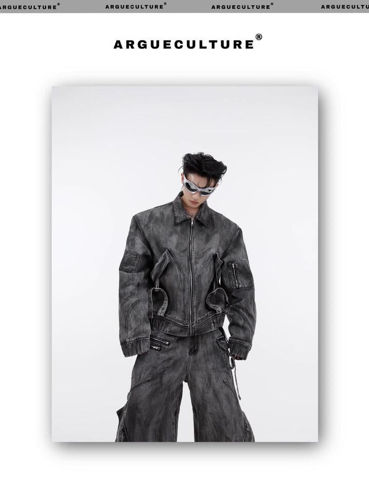 Unisex Classic Denim Jeans Loose Fit Daily Outdoor Wear - Image 1