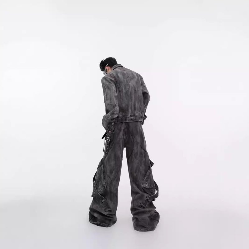 Unisex Classic Denim Jeans Loose Fit Daily Outdoor Wear - Image 3