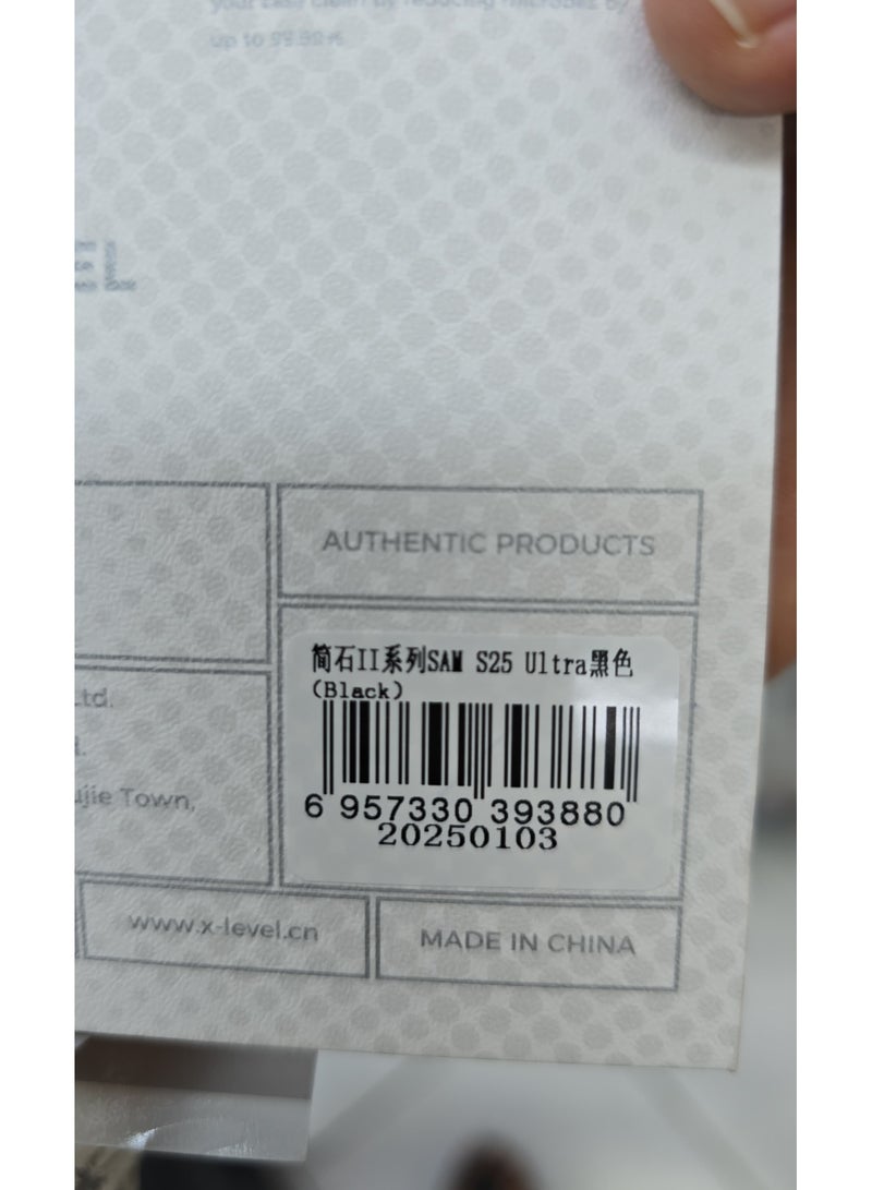 إكس ليفيل حافظة مغناطيسية من الجيل الثاني من X-Level Pithy Stone لهاتف سامسونج جالاكسي S25 الترا - أسود - Image 2