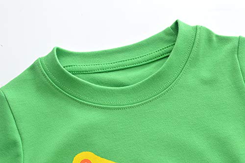 Warmbaby Truck Shirts Kids Little Boys Long Sleeve T Shirt Green Size 4 - Image 3