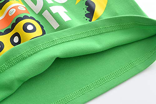 Warmbaby Truck Shirts Kids Little Boys Long Sleeve T Shirt Green Size 4 - Image 4