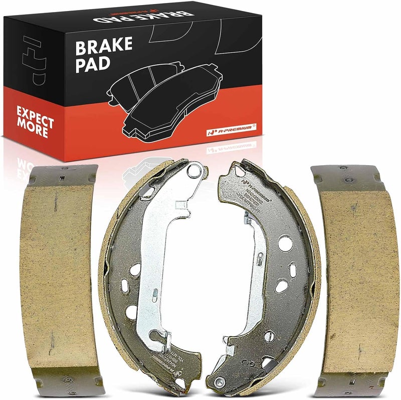 A-Premium Rear Ceramic Drum Brake Shoes Set for Ford Transit Connect - Image 1