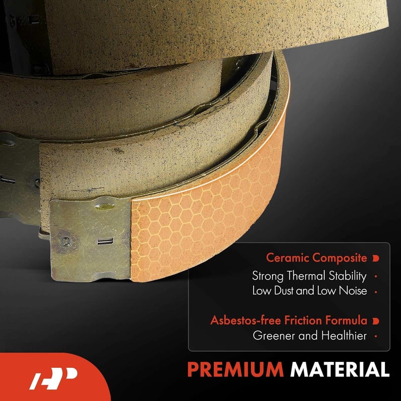 A-Premium Rear Ceramic Drum Brake Shoes Set for Ford Transit Connect - Image 4