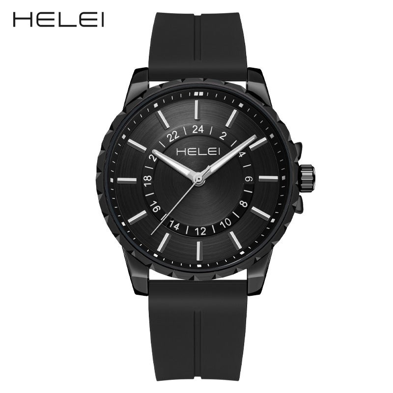 Helei Here New Brand Men'S Watch Waterproof Luminous Quartz Watch Silicone Strap - Image 1