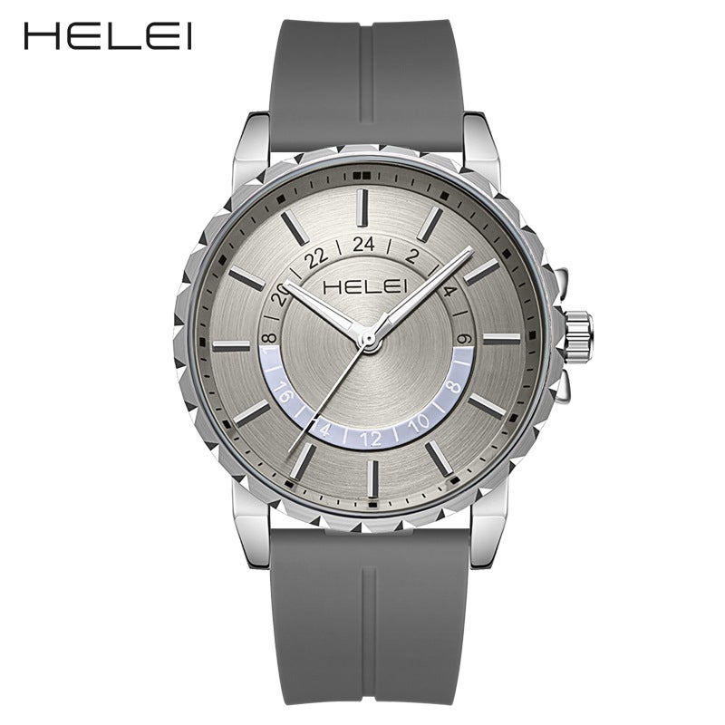 Helei Here New Brand Men'S Watch Waterproof Luminous Quartz Watch Silicone Strap - Image 2