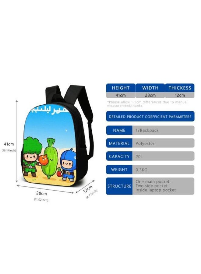Cartoon style universal three-piece schoolbag - 454  - Image 3