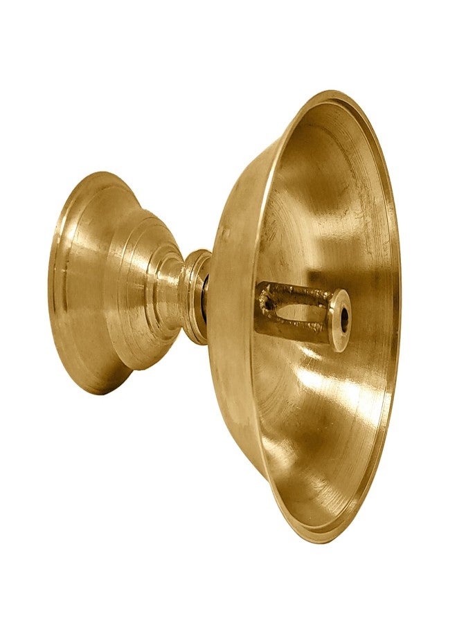 Satvik 2 Pc Set of Pure Brass Diya for Pooja Tibetan Buddhist Altar Supplies Indian Puja Kutthu Vilakku Deepam Meditation Offering Butter Lamp Tea Light Holder Indian Housewarming Return Gift Idea - Image 4