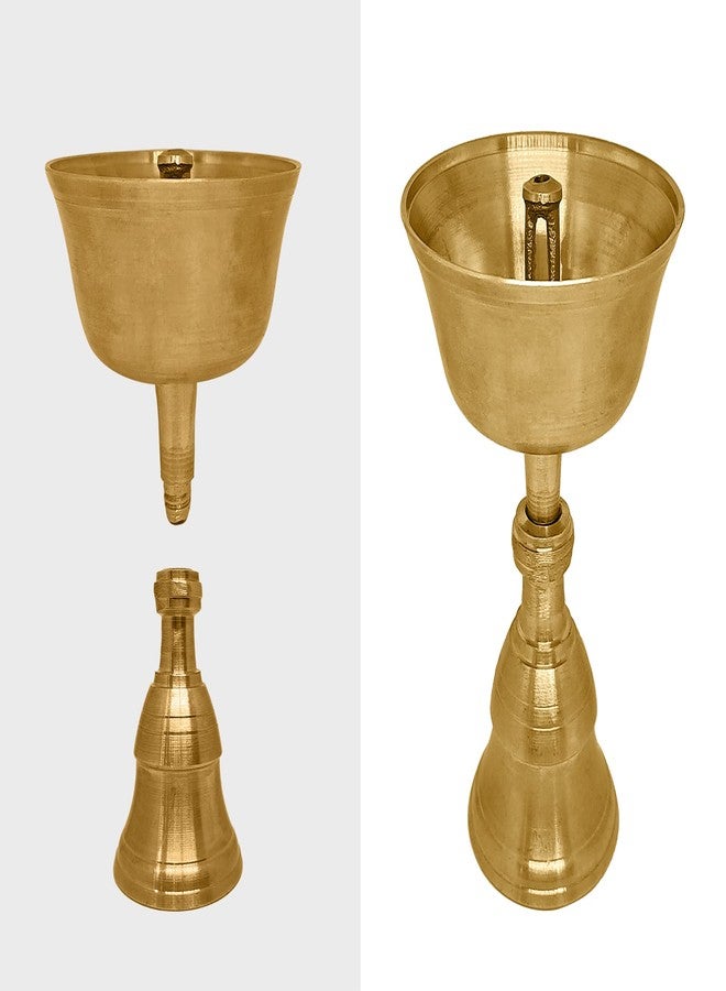 Satvik 2 Pc Set of Pure Brass Diya for Pooja Tibetan Buddhist Altar Supplies Indian Puja Kutthu Vilakku Deepam Meditation Offering Butter Lamp Tea Light Holder Indian Housewarming Return Gift Idea - Image 3